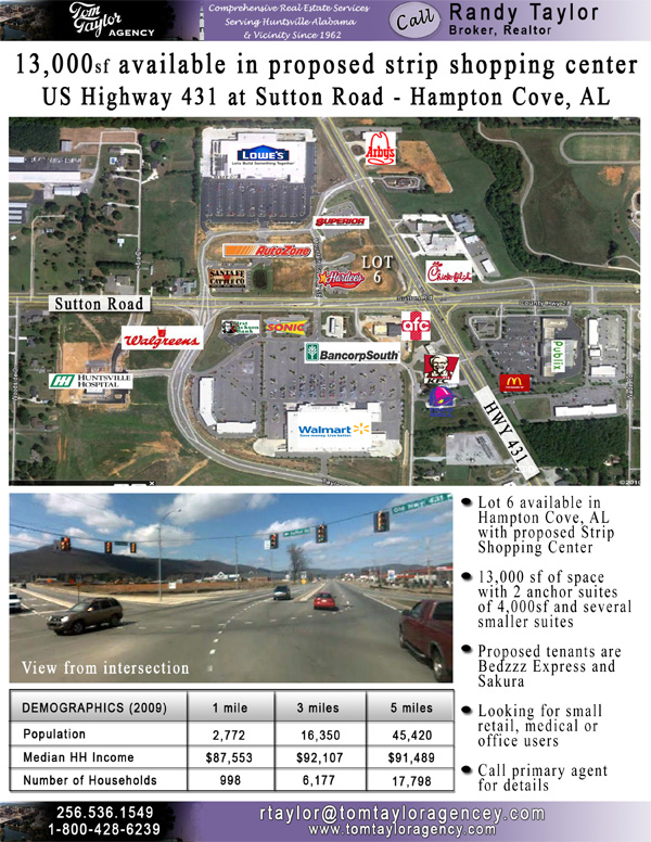 Hampton Cove Retail Center, 3110 Mountain Cove Circle Huntsville, AL